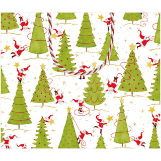 Twirling Santas Large Gift Bag - 1 Each