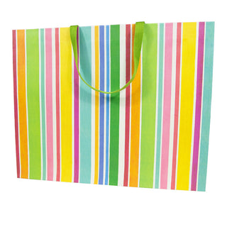 Cabana Stripe Bright Gift Bags - 1 Jumbo Gift Bag