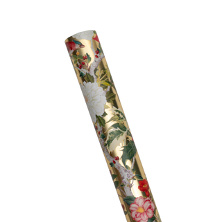 Christmas Chinoiserie Gold Foil Roll Wrap - includes 1 Roll