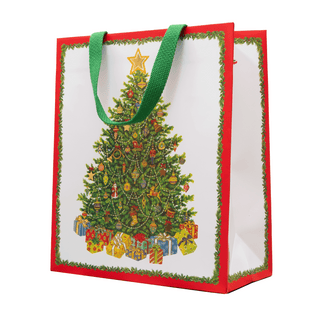 Christmas Tree Large Gift Bag 10"L x 4.75"W x 11.75"H - includes 1 bag