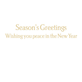 Peace And Dove Calligraphy A-Sized Christmas Cards Pack in Cello - 5 Cards & 5 Envelopes