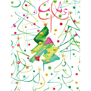 Pop Christmas C-Sized Blank Christmas Card Pack in Cello - 5 Cards & 5 Envelopes