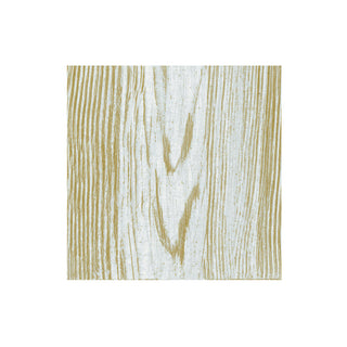 Faux Bois Birch Paper Linen Boxed Cocktail Napkins - 15 Per Package