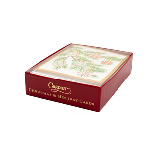 Modern Painted Ornaments Petite Boxed Christmas Cards - includes 15 cards & envelopes