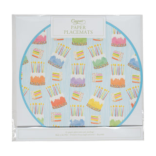 Birthday Cake Placemats - 12 Per Package