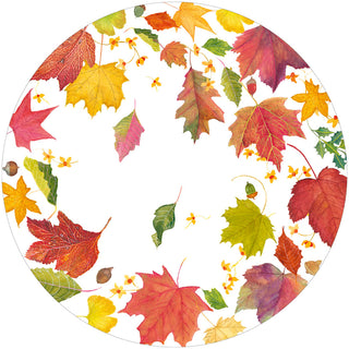 Swirling Leaves White Paper Placemats - includes 12 Paper Placemats