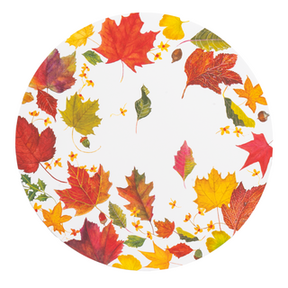 Swirling Leaves White Paper Placemats - includes 12 Paper Placemats