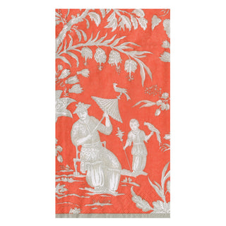 Silk Road Toile Mandarin Guest Towel Napkins - 15 Per Package