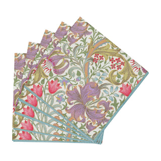 Golden Lily-Ivory Cocktail Napkins - 20 Per Package