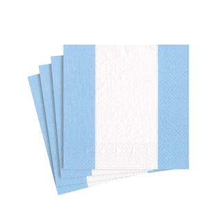 Bandol Stripe Light Blue Cocktail Napkin - package of 20