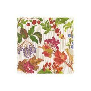 Berry Botanical Taupe Cocktail Napkins - 20 Per Package