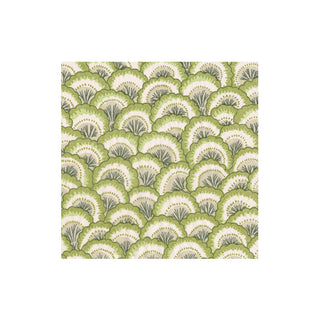 Pontchartrain Scallop Green Boxed Cocktail Napkins - 40 Per Box