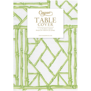 Bamboo Screen Moss Green Paper Linen Table Covers - 1 Each