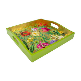 La Dolce Vita Gold Square Lacquer Trays - Single Tray
