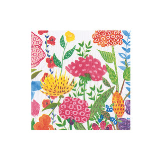Cottage Floral Cocktail Napkins - 20 Per Package