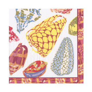 Coquillage Purple Luncheon Napkins - 20 Per Package