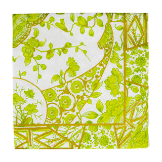 Gilded Porcelain Chartreuse Luncheon Napkins - 20 Per Package