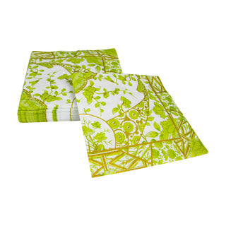 Gilded Porcelain Chartreuse Luncheon Napkins - 20 Per Package