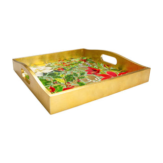Christmas Garden Lacquer Trays - 1 Each