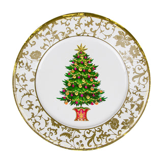 Gilded Tree Dinner Plates - 8 Per Package