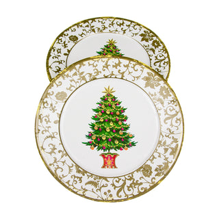 Gilded Tree Dinner Plates - 8 Per Package