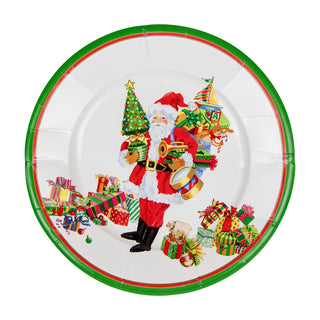 Mr. Claus Salad & Dessert Plates - 8 Per Package