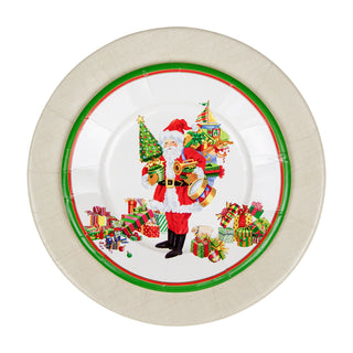 Mr. Claus Salad & Dessert Plates - 8 Per Package