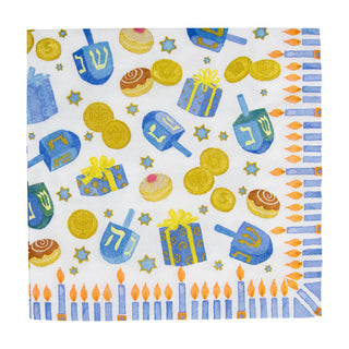 Dreidel; Dreidel; Dreidel Luncheon Napkins - 20 Per Package