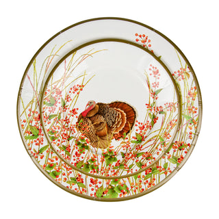 Turkey And Berries Dinner Plates - 8 Per Package