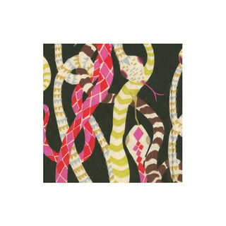 Serpentine Black Boxed Cocktail Napkins - 40 Per Box