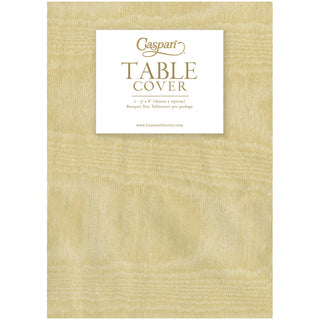 Moire Light Gold Paper Linen Table Covers - 1 Each