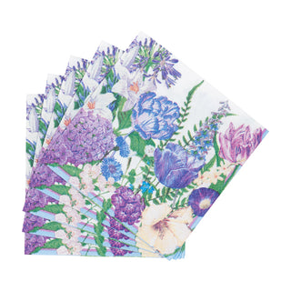 Shades Of Blue Cocktail Napkins - 20 Per Package