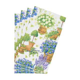 Potted Hydrangeas Guest Towel Napkins - 15 Per Package
