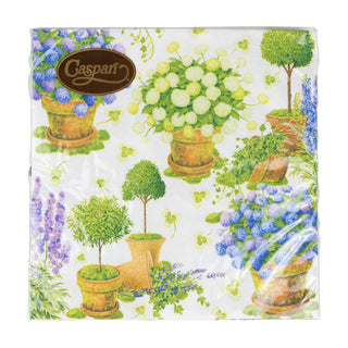Potted Hydrangeas Luncheon Napkins - 20 Per Package