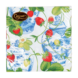 Strawberries And Cream Cocktail Napkins - 20 Per Package