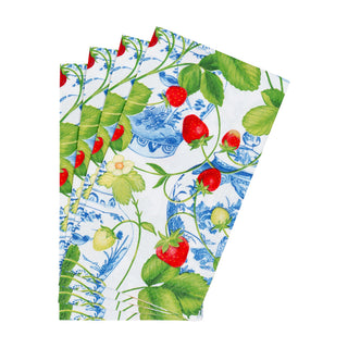 Strawberries And Cream Guest Towel Napkins - 15 Per Package