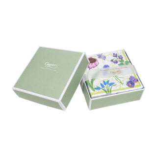 Floral Majolica Boxed Cocktail Napkins - 40 Per Box