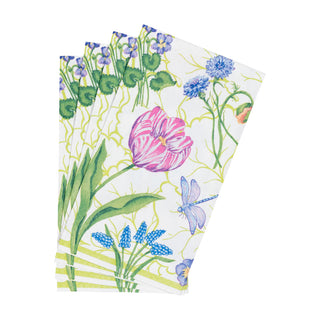 Floral Majolica Guest Towel Napkins - 15 Per Package