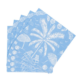 Palms And Parasols Ocean Cocktail Napkins - 20 Per Package