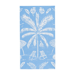 Palms And Parasols Ocean Guest Towel Napkins - 15 Per Package