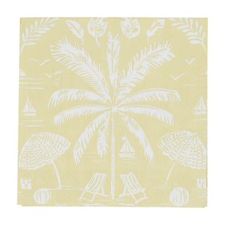 Palms And Parasols Key Lime Cocktail Napkins - 20 Per Package