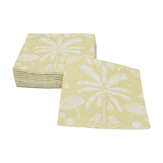 Palms And Parasols Key Lime Cocktail Napkins - 20 Per Package