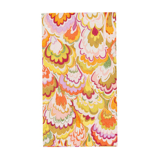Marbled Ceramica Raspberry & Chartreuse Guest Towel Napkins - 15 Per Package