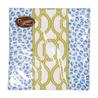 Knots And Spots Blue & Green Cocktail Napkins - 20 Per Package