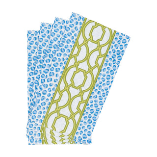 Knots And Spots Blue & Green Guest Towel Napkins - 15 Per Package