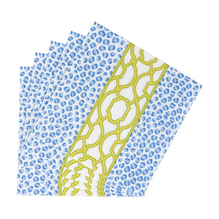 Knots And Spots Blue & Green Luncheon Napkins - 20 Per Package