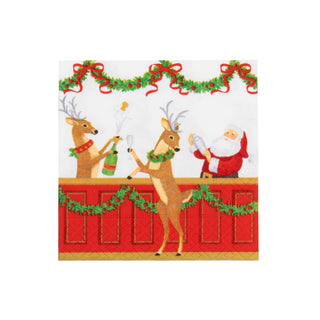 Santa's Bar Cocktail Napkins - includes 20 Cocktail Napkins