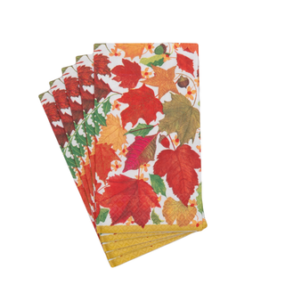 Swirling Leaves White Guest Towels - includes 15 Guest Towels