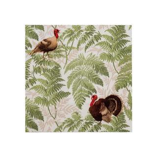Turkey Among Ferns Cocktail Napkins - includes 20 Cocktail Napkins