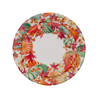 Gourds And Leaves Paper Dinner Plates - includes 8 Paper Dinner Plates